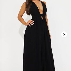 Black Halter Maxi Dress